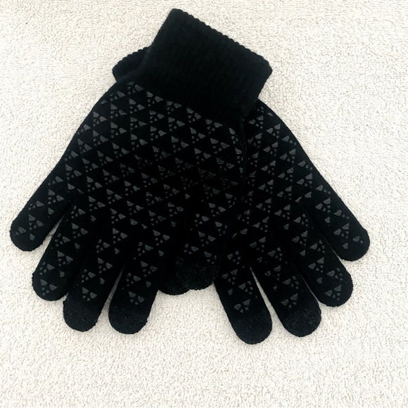 Warm Touch Screen Gloves, Thickened And Anti-Slip Knitted Gloves Black Small/Med - Picture 4 of 4